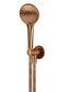 Round Hand Shower on Fixed Bracket, Three Function Hand Shower Lustre Bronze