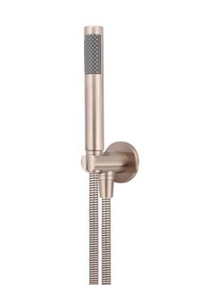 Round Hand Shower on Fixed Bracket, Single Function Hand Shower Champagne