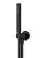 Round Hand Shower on Fixed Bracket, Single Function Hand Shower Matte Black