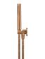 Round Hand Shower on Fixed Bracket, Single Function Hand Shower Lustre Bronze