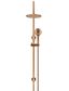 200mm Round Overhead Shower Rail, Three Function Hand Shower Lustre Bronze
