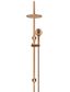 200mm Round Overhead Shower Rail, Three Function Hand Shower Lustre Bronze