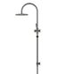 200mm Round Overhead Shower Rail, Three Function Hand Shower Shadow