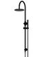 200mm Round Overhead Shower Set, Single Function Hand Shower Matte Black