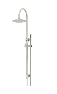 200mm Round Overhead Shower Set, Single Function Hand Shower Brushed Nickel