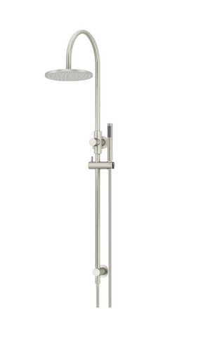 200mm Round Overhead Shower Set, Single Function Hand Shower Brushed Nickel