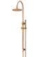 200mm Round Overhead Shower Set, Single Function Hand Shower Lustre Bronze