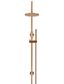 200mm Round Overhead Shower Set, Single Function Hand Shower Lustre Bronze