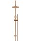 200mm Round Overhead Shower Set, Single Function Hand Shower Lustre Bronze