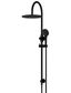 300mm Round Overhead Shower Rail, Three Function Hand Shower Matte Black