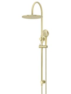 300mm Round Overhead Shower Rail, Three Function Hand Shower Tiger Bronze