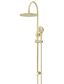 300mm Round Overhead Shower Rail, Three Function Hand Shower Tiger Bronze