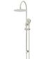 300mm Round Overhead Shower Rail, Three Function Hand Shower Brushed Nickel