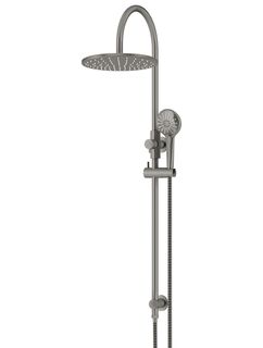 300mm Round Overhead Shower Rail, Three Function Hand Shower Shadow