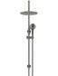 300mm Round Overhead Shower Rail, Three Function Hand Shower Shadow