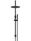 300mm Round Overhead Shower Set, Single Function Hand Shower Matte Black