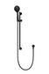 Round Hand Shower on Rail Column, Three Function Hand Shower Matte Black