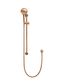 Round Hand Shower on Rail Column, Three Function Hand Shower Lustre Bronze