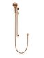 Round Hand Shower on Rail Column, Three Function Hand Shower Lustre Bronze