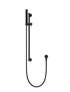 Round Hand Shower on Rail Column, Single Function Hand Shower Matte Black