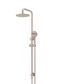 Round Combination Shower Rail 200mm Rose, Three Function Hand Shower  Champagne