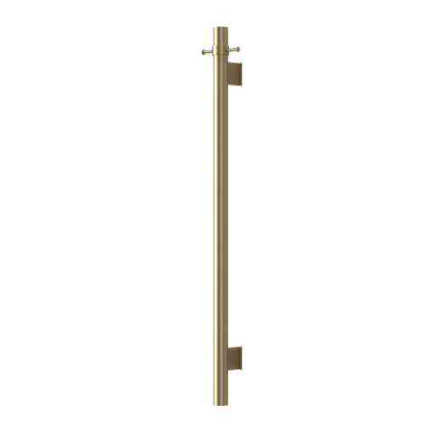 MIRAGE VERTICAL HEATED TOWEL RAIL1000MM X 120MMWITH 12V TRANSFORMER BRUSHED BRON