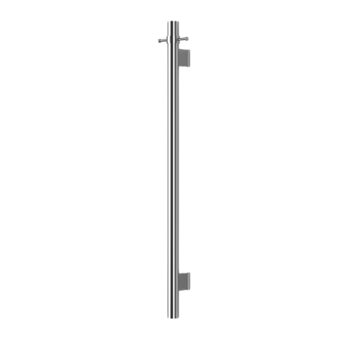 MIRAGE VERTICAL HEATED TOWEL RAIL1000MM X 120MMWITH 12V TRANSFORMER POLISHED CHR