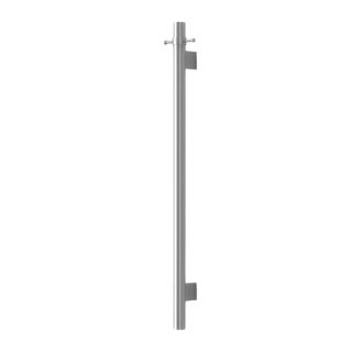 MIRAGE VERTICAL HEATED TOWEL RAIL1000MM X 120MMWITH 12V TRANSFORMER BRUSHED CHRO