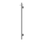 MIRAGE VERTICAL HEATED TOWEL RAIL1000MM X 120MMWITH 12V TRANSFORMER BRUSHED CHRO