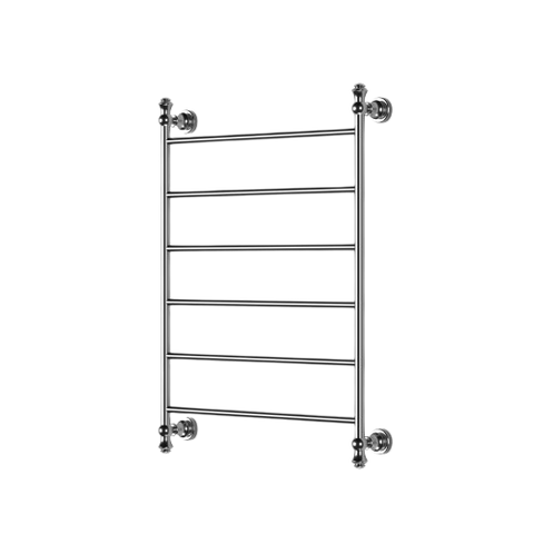 MEDOC 6 BAR HEATED TOWEL RAIL600MM X 800MM POLISHED CHROME