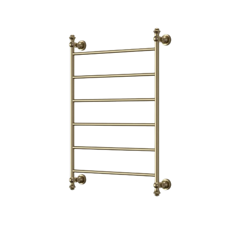 MEDOC 6 BAR HEATED TOWEL RAIL600MM X 800MM BRUSHED BRONZE