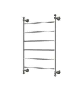 MEDOC 6 BAR HEATED TOWEL RAIL600MM X 800MM BRUSHED NICKEL