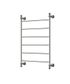 MEDOC 6 BAR HEATED TOWEL RAIL600MM X 800MM BRUSHED NICKEL