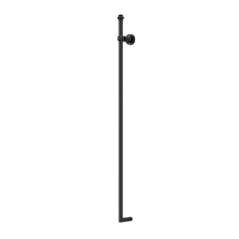 MEDOC VERTICAL HEATED TOWEL RAIL1000MM X 120MMWITH 12V TRANSFORMER MATT BLACK