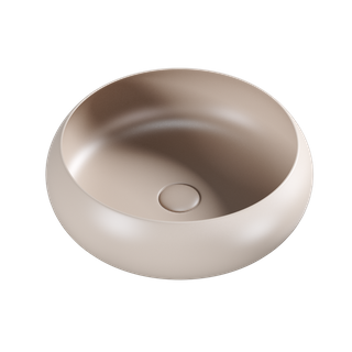 Versilia Ceramic Basin Round Matte Khaki (Sand)