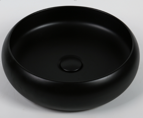 Versilia Ceramic Basin Round Matte Black