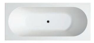 Metro (Inset) 1700mm Matte White Bath Low Profile