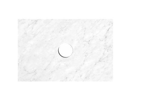 750x465x20mm Natural Carrara Marble Waste Hole