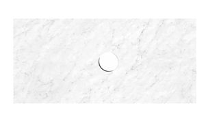 900x465x20mm Natural Carrara Marble Waste Hole