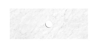 1200x465x20mm Natural Carrara Marble Waste Hole