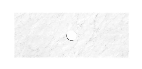 1200x465x20mm Natural Carrara Marble Waste Hole