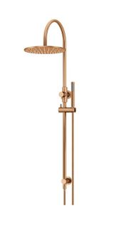 300mm Round Overhead Shower Set, Single Function Hand Shower Lustre Bronze