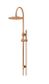 300mm Round Overhead Shower Set, Single Function Hand Shower Lustre Bronze