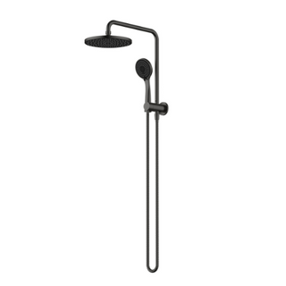 ROUND HALF COLUMN SHOWER SET ELECTROPLATED MATT BLACK