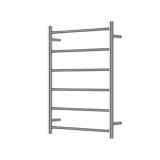 MIRAGE 6 BAR HEATED TOWEL RAIL600MM X 800MM BRUSHED CHROME