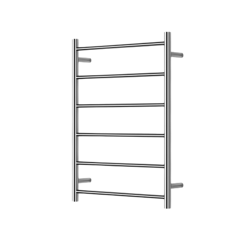 MIRAGE 6 BAR HEATED TOWEL RAIL600MM X 800MM BRUSHED CHROME