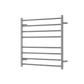 MIRAGE 8 BAR WIDE HEATED TOWEL RAIL750MM X 700MM POLISHED CHROME