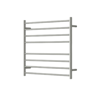 MIRAGE 8 BAR WIDE HEATED TOWEL RAIL750MM X 700MM BRUSHED NICKEL