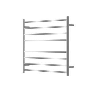 MIRAGE 8 BAR WIDE HEATED TOWEL RAIL750MM X 700MM BRUSHED CHROME