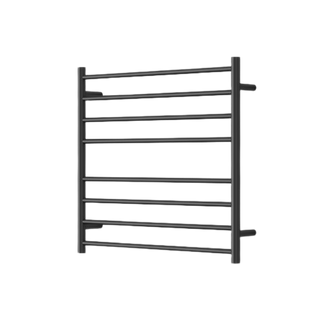 MIRAGE 8 BAR WIDE HEATED TOWEL RAIL750MM X 700MM MATT BLACK